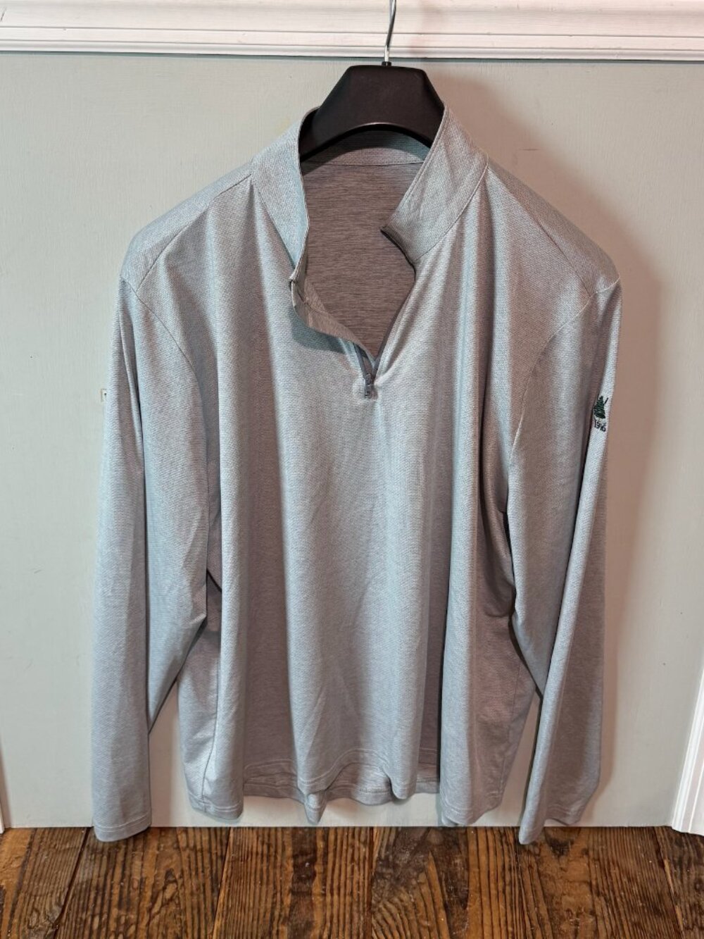 Holderness & Bourne The Bell Pullover Gray 1/4 Zip Mens XXL Tailored Fit Golf